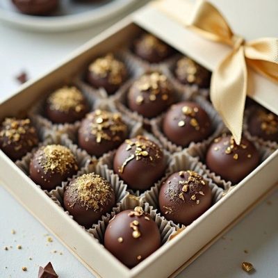 Decadent Gold-Wrapped Chocolate Truffles for Luxury Gifting 🍫✨